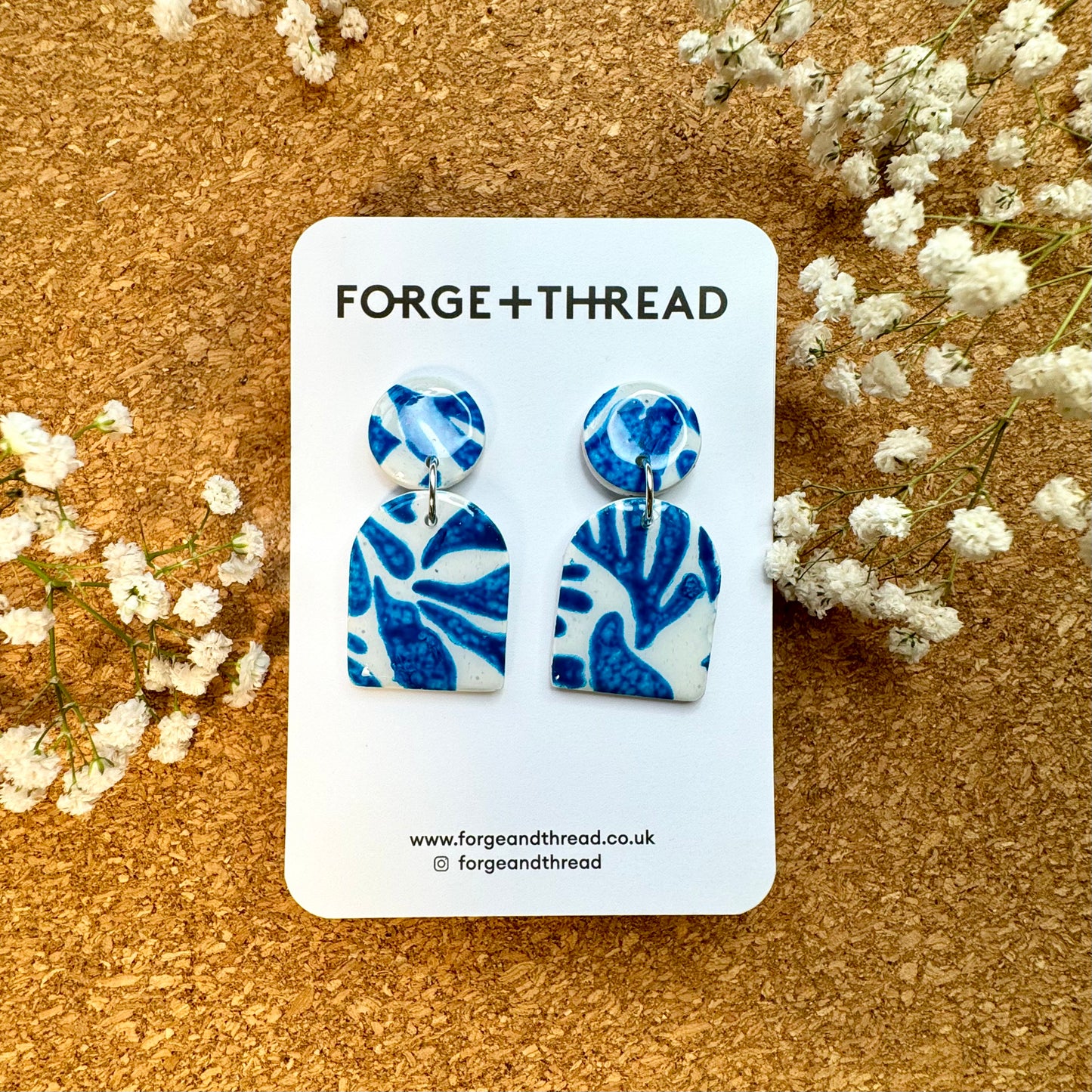 BLUE MATISSE SMALL ARCH EARRINGS