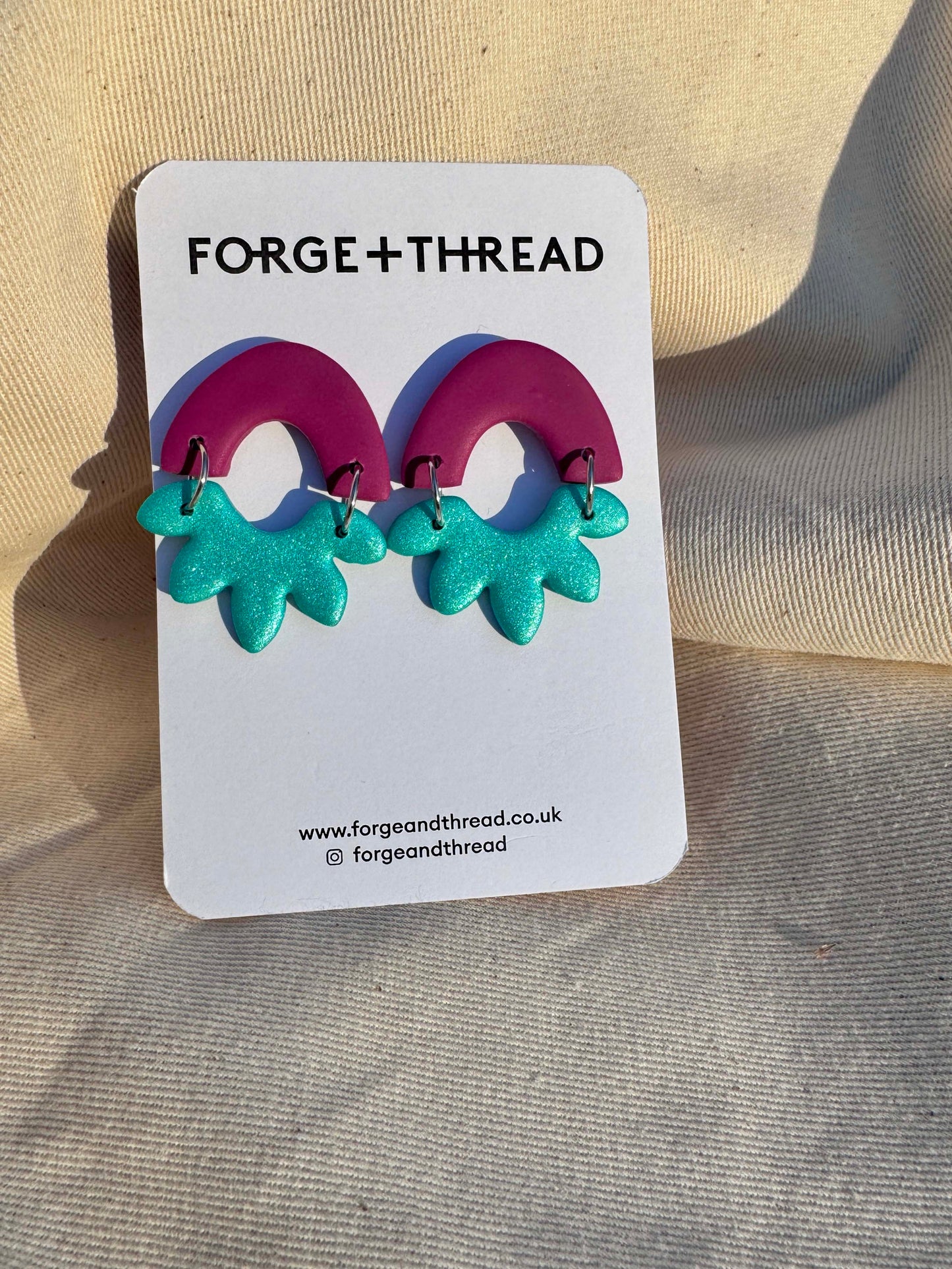 MAISY EARRING - PURPLE & TURQUOISE