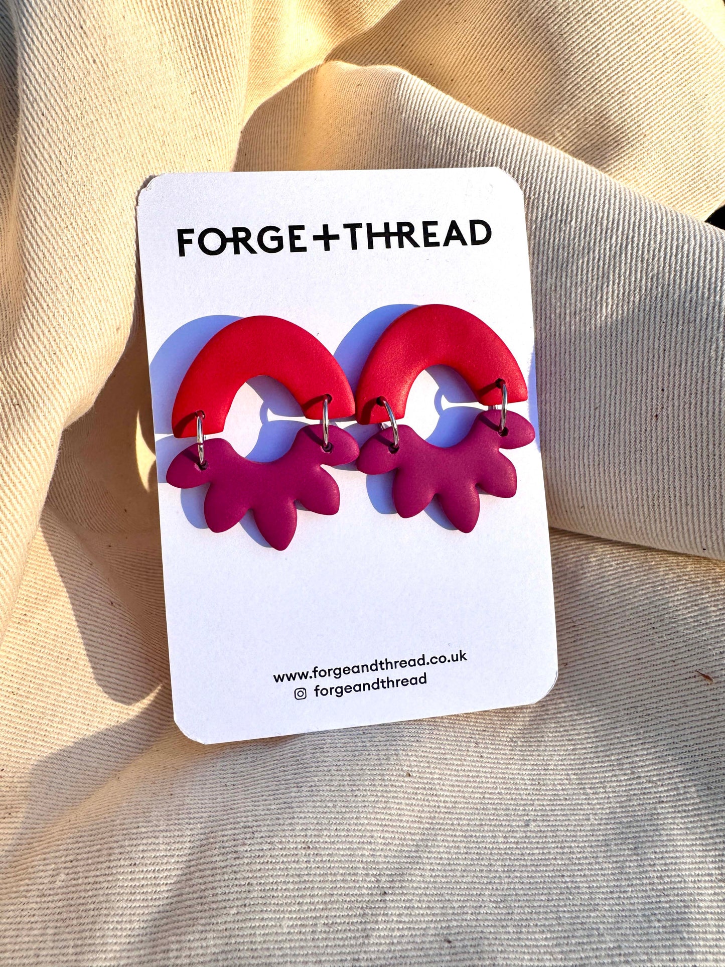 MAISY EARRING - RED & PURPLE