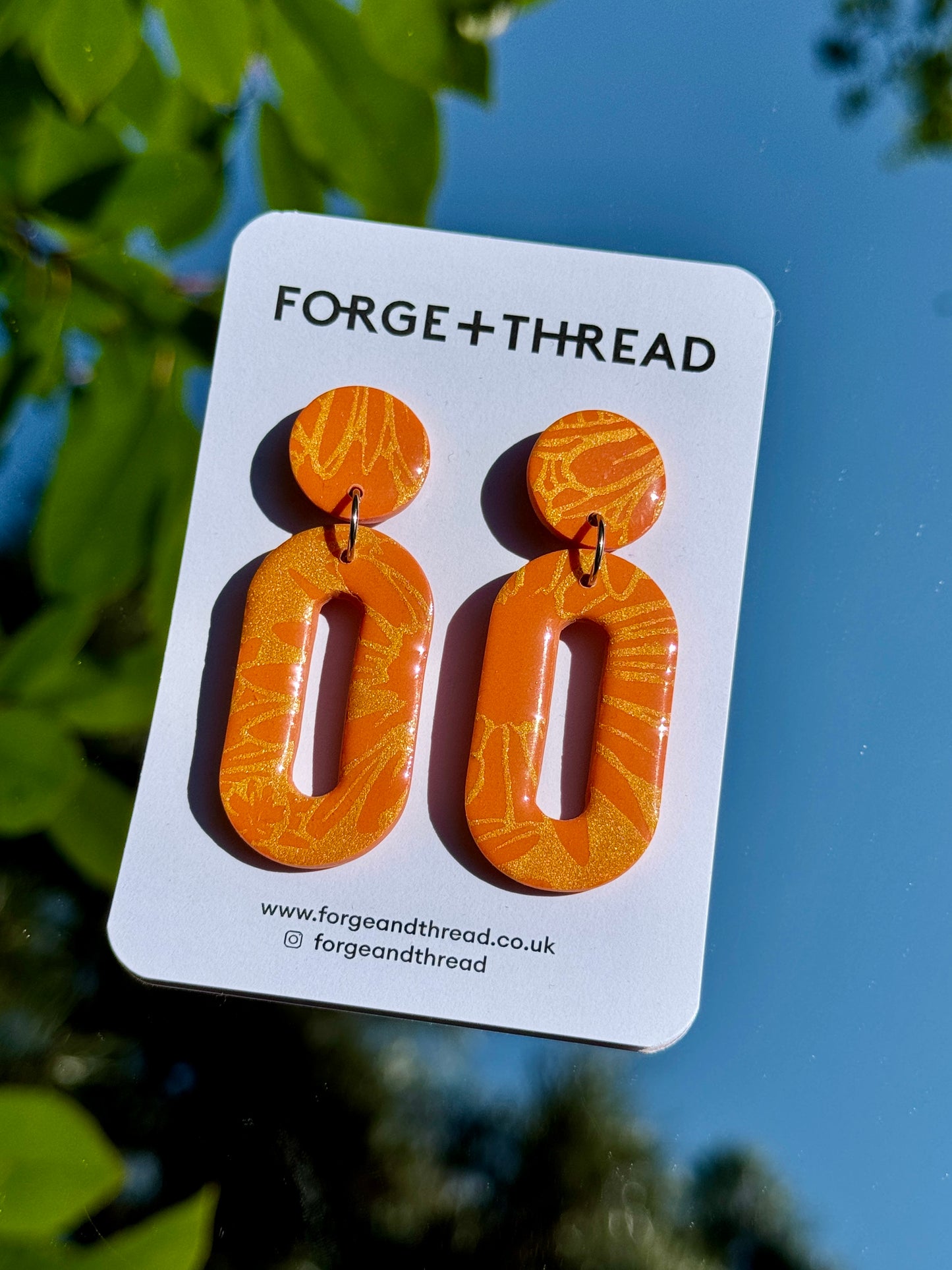 SUNFLOWER OVALS - GOLD & ORANGE