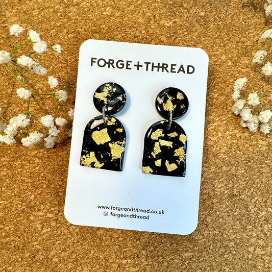 GOLD LEAF SOLID ARCH EARRINGS