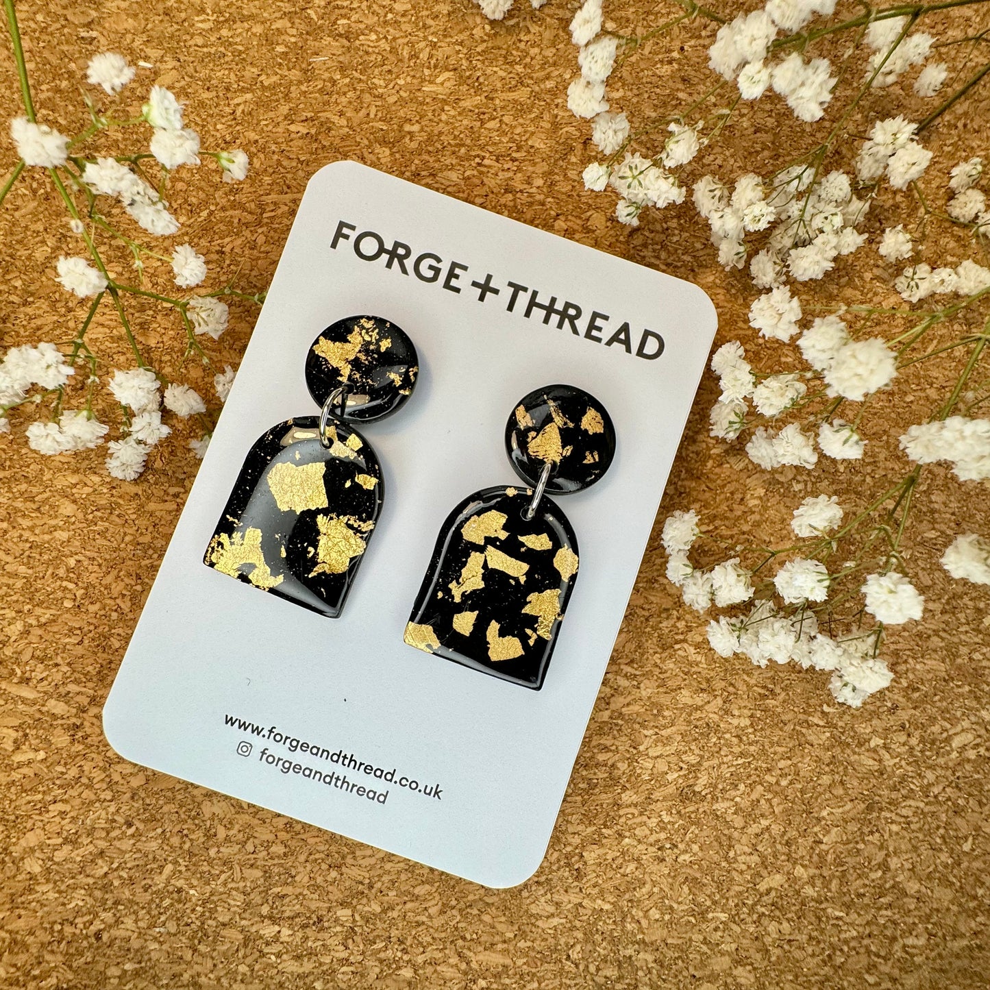 GOLD LEAF SOLID ARCH EARRINGS