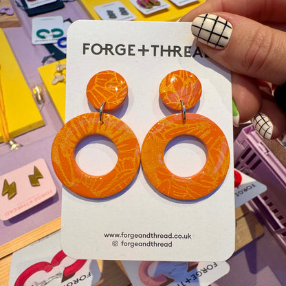 SUNFLOWER CIRCLES - ORANGE & GOLD