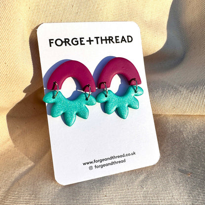 MAISY EARRING - PURPLE & TURQUOISE