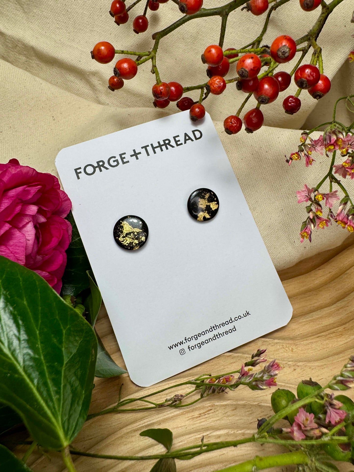 BLACK & GOLD STUDS