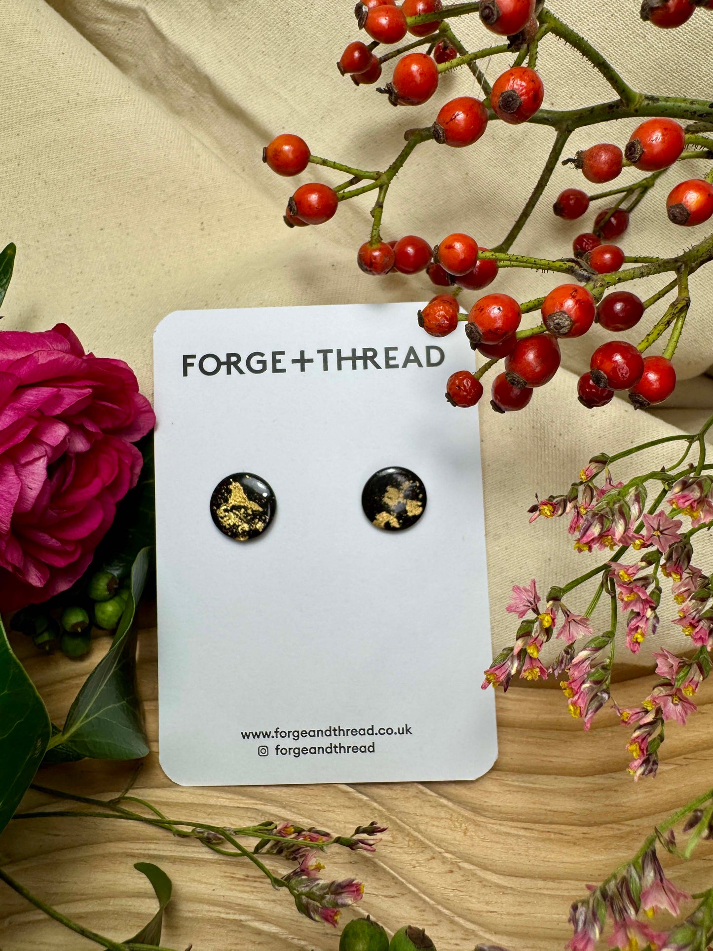 BLACK & GOLD STUDS