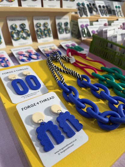 ROYAL BLUE / TURQUOISE CHUNKY LINK NECKLACE