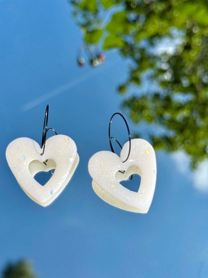LARGE OPAL HEARTS