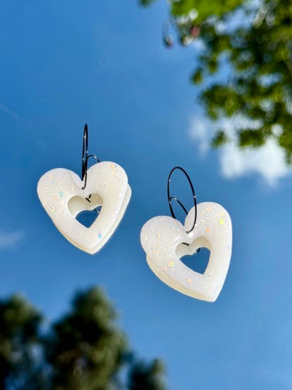 LARGE OPAL HEARTS