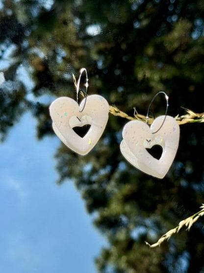 LARGE OPAL HEARTS