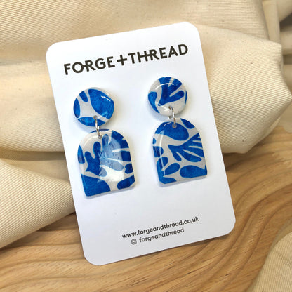 BLUE MATISSE SMALL ARCH EARRINGS