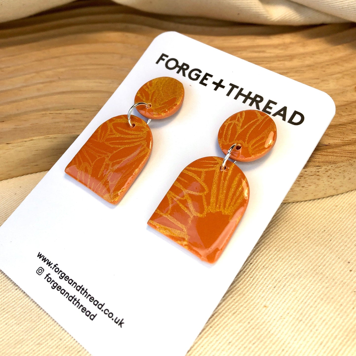 SUNFLOWER WINDOW ARCH EARRINGS