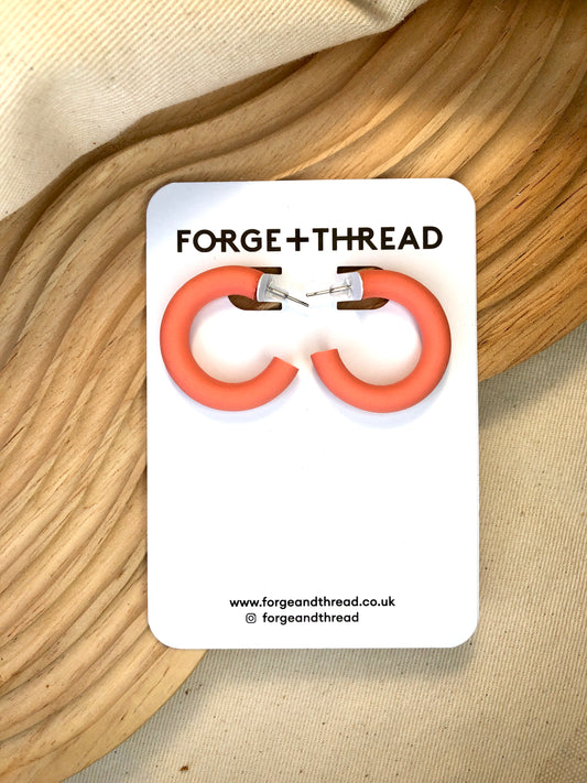SMOOTH CORAL ORANGE HOOPS