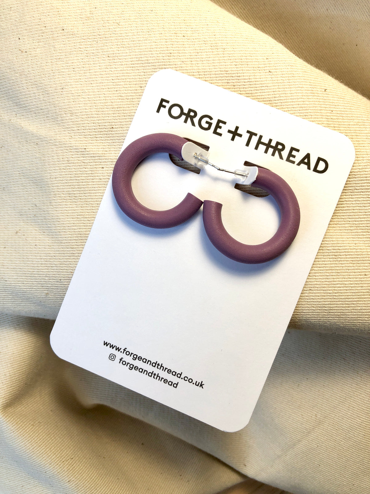 SMOOTH MAUVE HOOPS