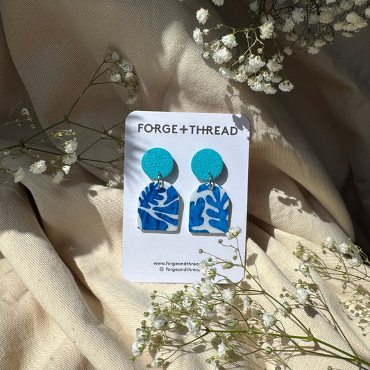 BLUE MATISSE SMALL ARCH EARRINGS