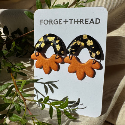 MAISY EARRING - BLACK & GOLD