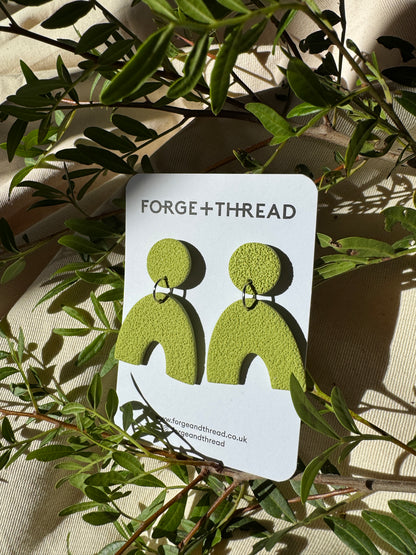 OLIVE GREEN TEXTURED ARC
