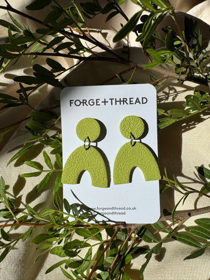 OLIVE GREEN TEXTURED ARC