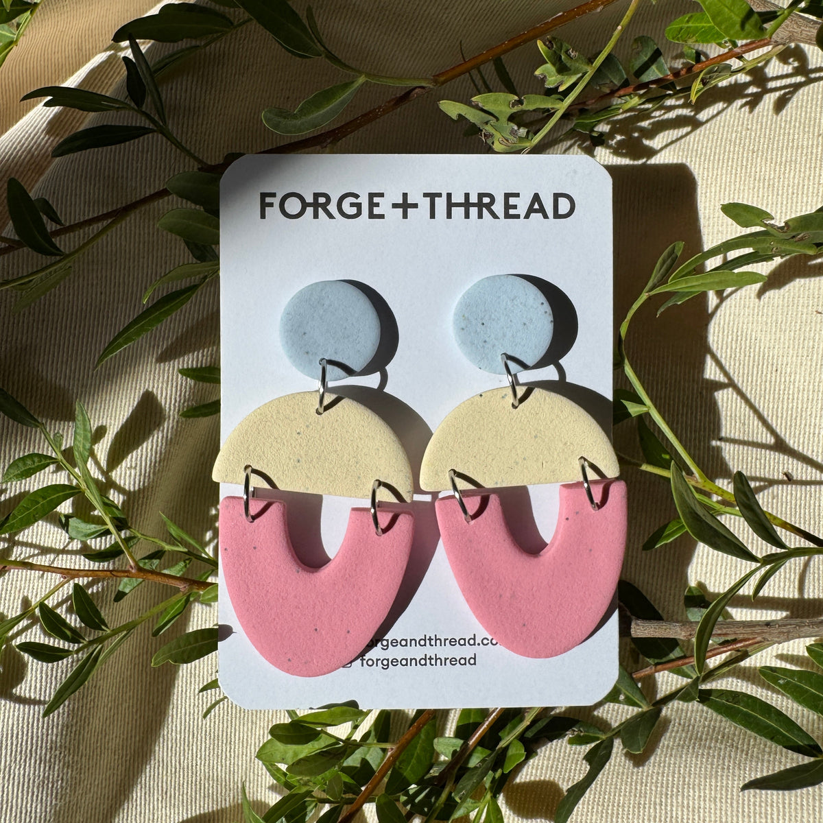 PINK ICE CREAM 3 PIECE EARRINGS