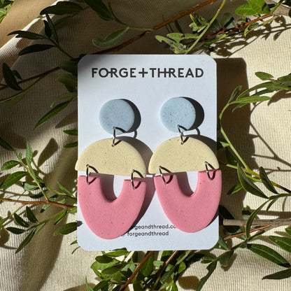 PINK ICE CREAM 3 PIECE EARRINGS