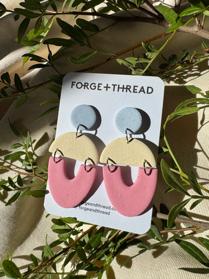 PINK ICE CREAM 3 PIECE EARRINGS