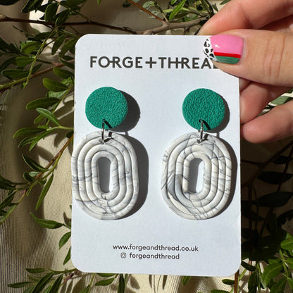 MARBLED LOOP EARRING