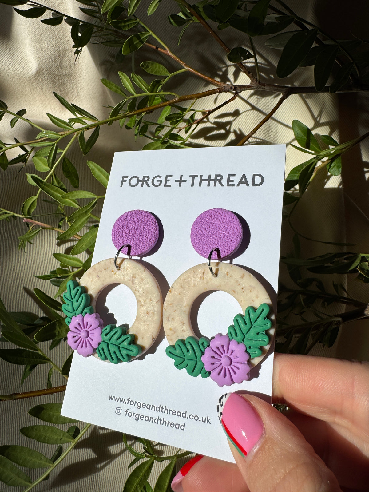 3D FLOWER CIRCLE EARRINGS
