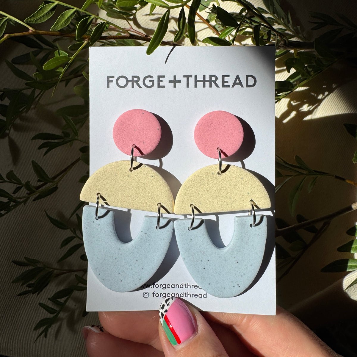 BLUE ICE CREAM 3 PIECE EARRINGS
