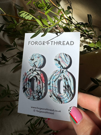 BLUE LOOP EARRINGS