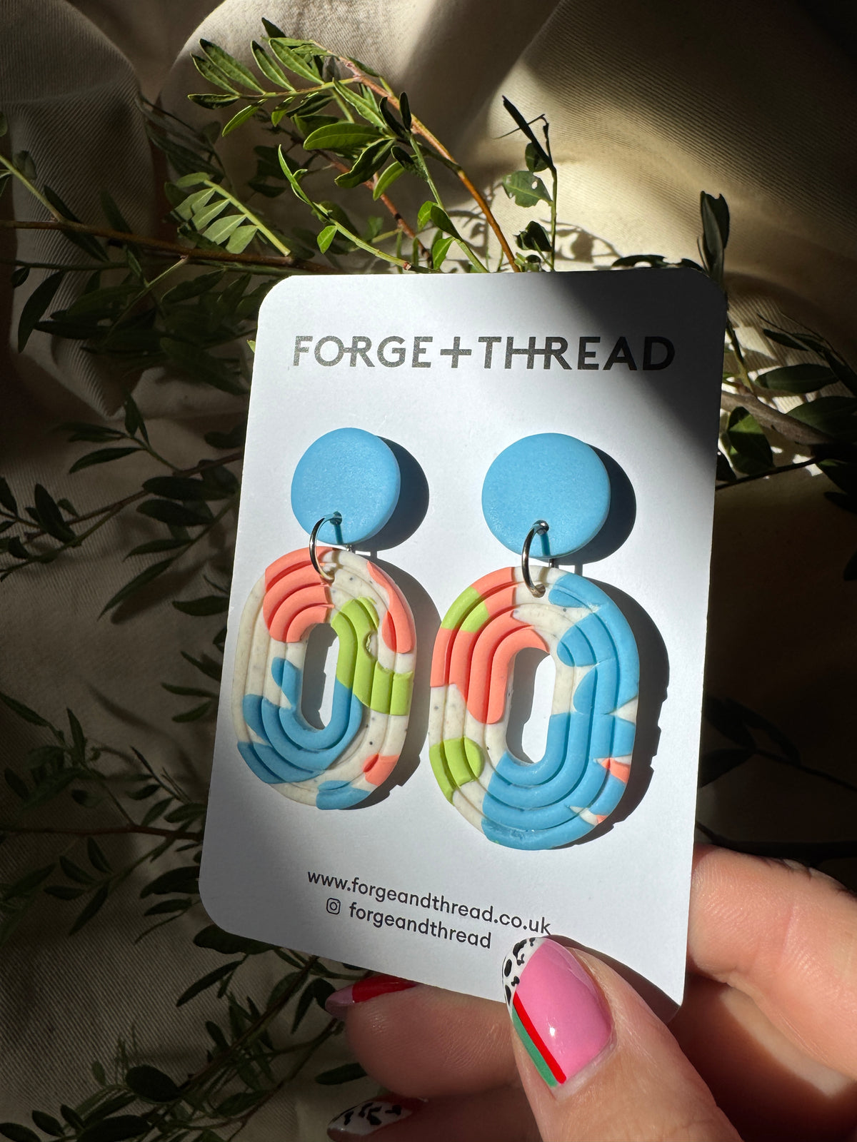 SUMMER FLORAL LOOP EARRINGS