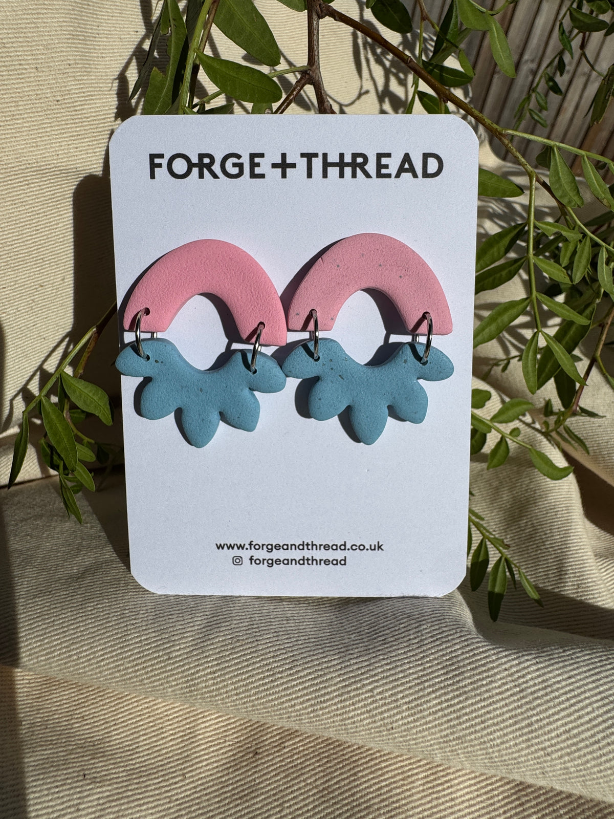 MAISY EARRING - PINK & BLUE - SECOND
