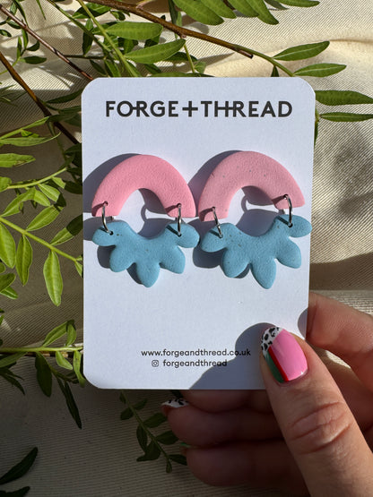 MAISY EARRING - PINK & BLUE - SECOND