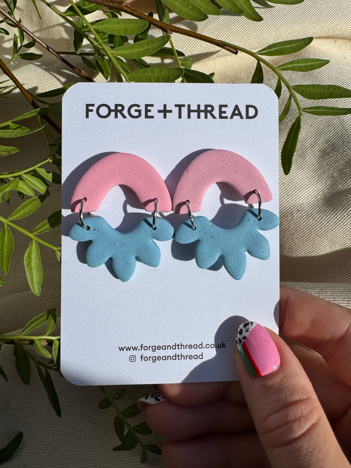 MAISY EARRING - PINK & BLUE - SECOND
