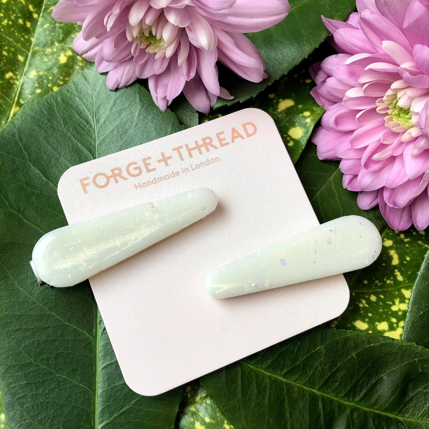 OPAL GLITTER HAIR SLIDES