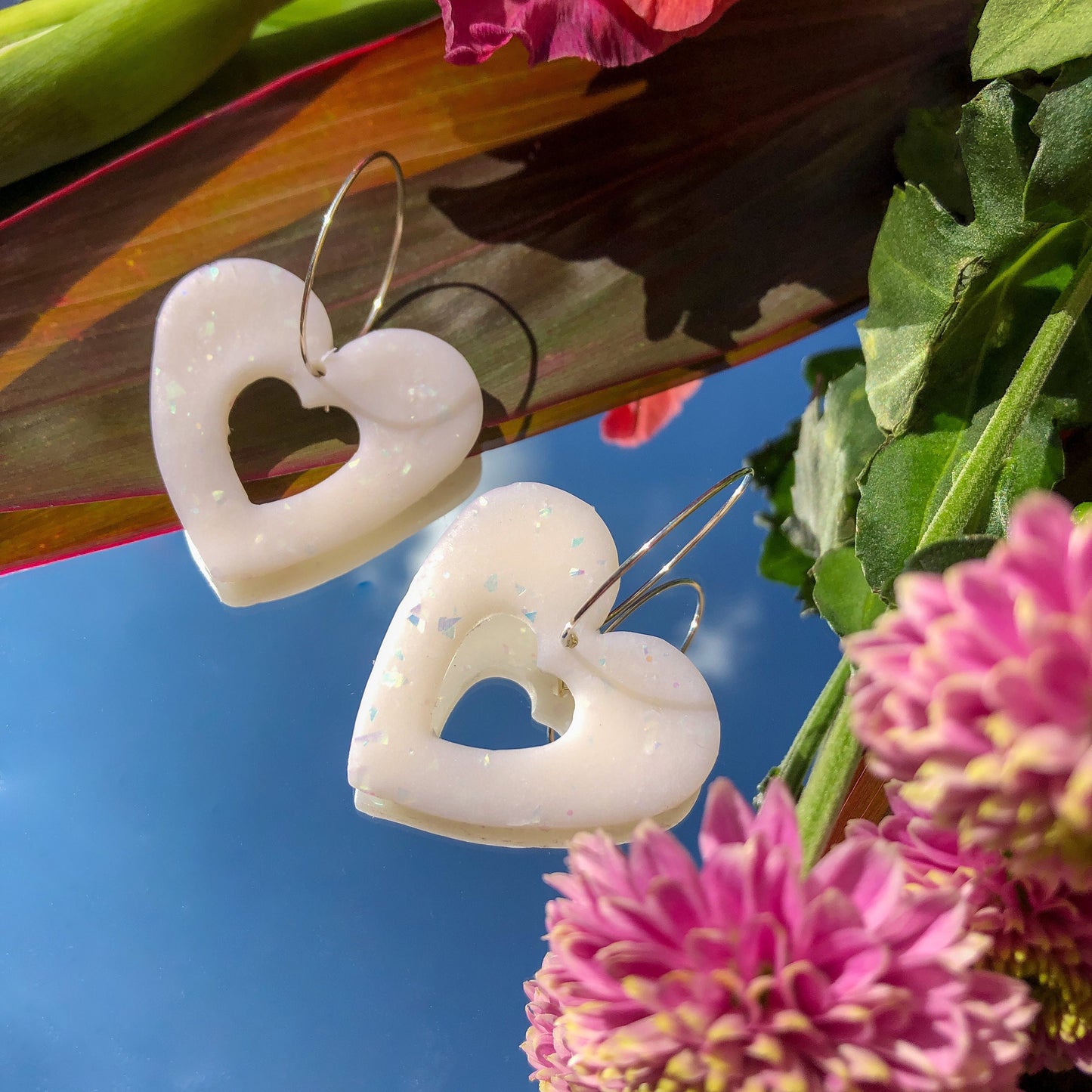 LARGE OPAL HEARTS