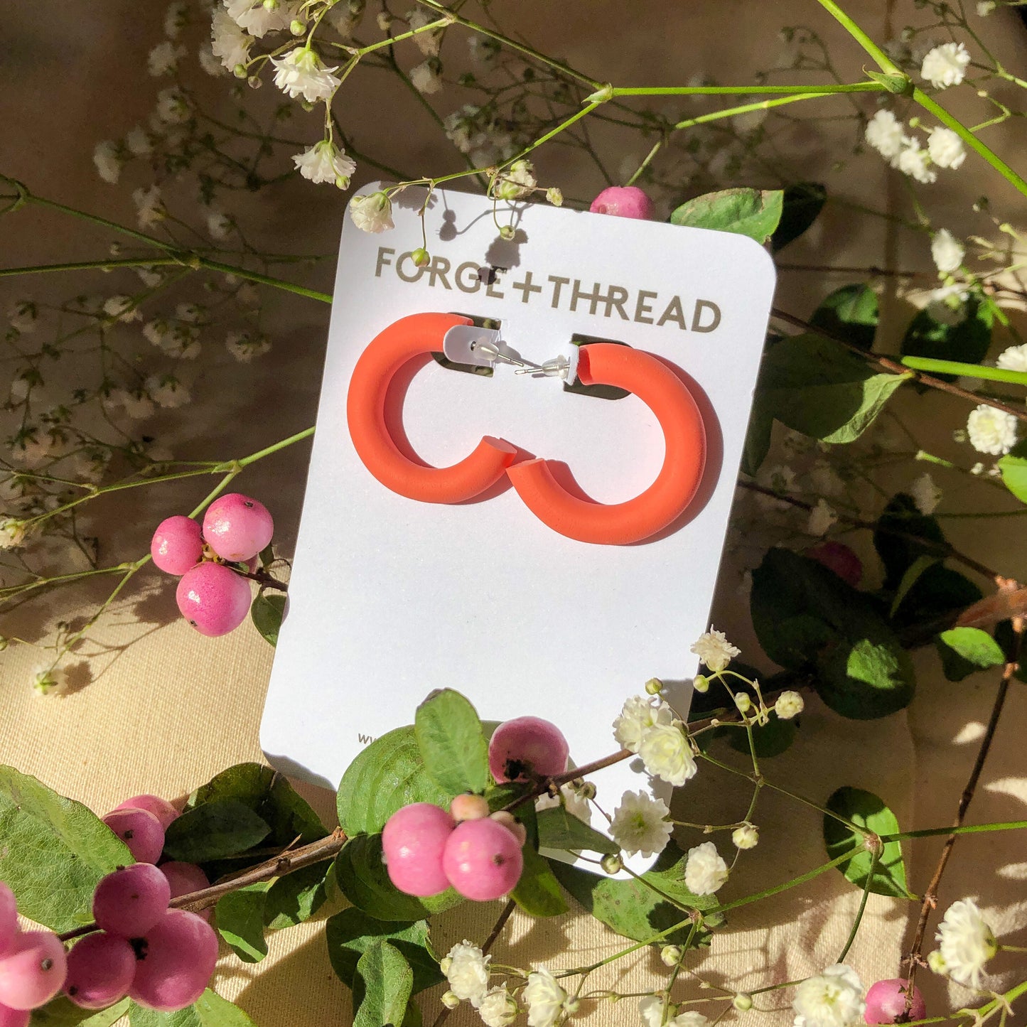 SMOOTH CORAL ORANGE HOOPS